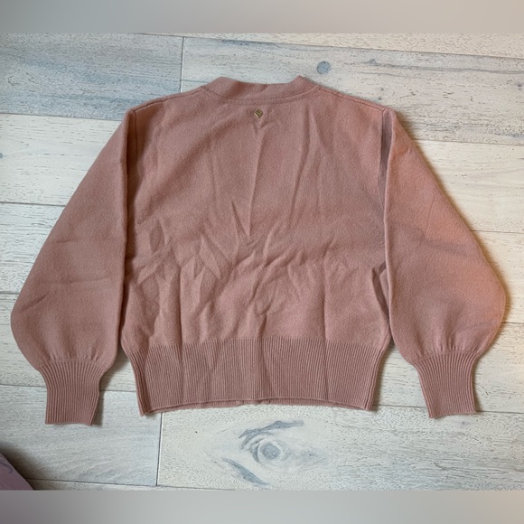 SANDRO PARIS Wool Cardigan Pink Balloon Sleeves - Picture 5 of 12